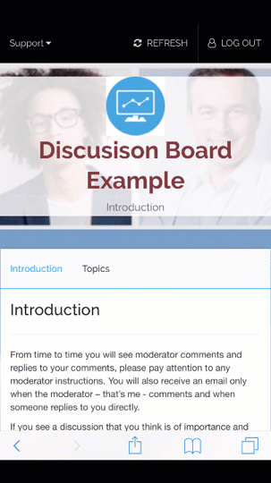 GroupQuality discussion board image testing